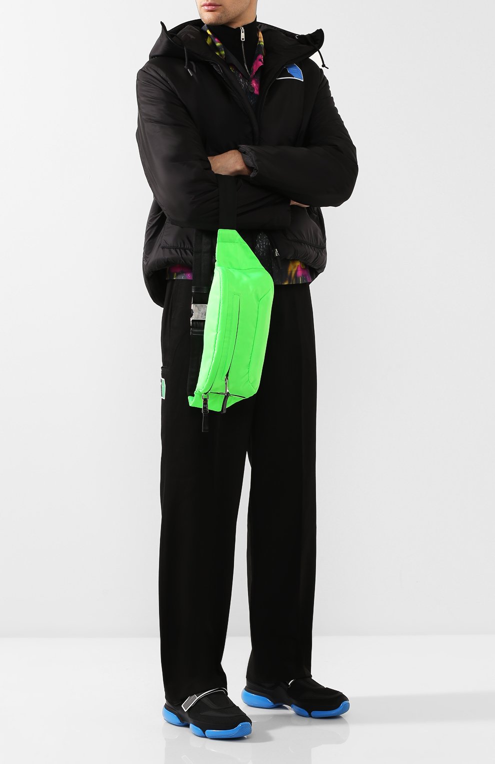 Текстильные кроссовки PRADA, арт. 2OG064-1OUF-F0XLC, фото 2