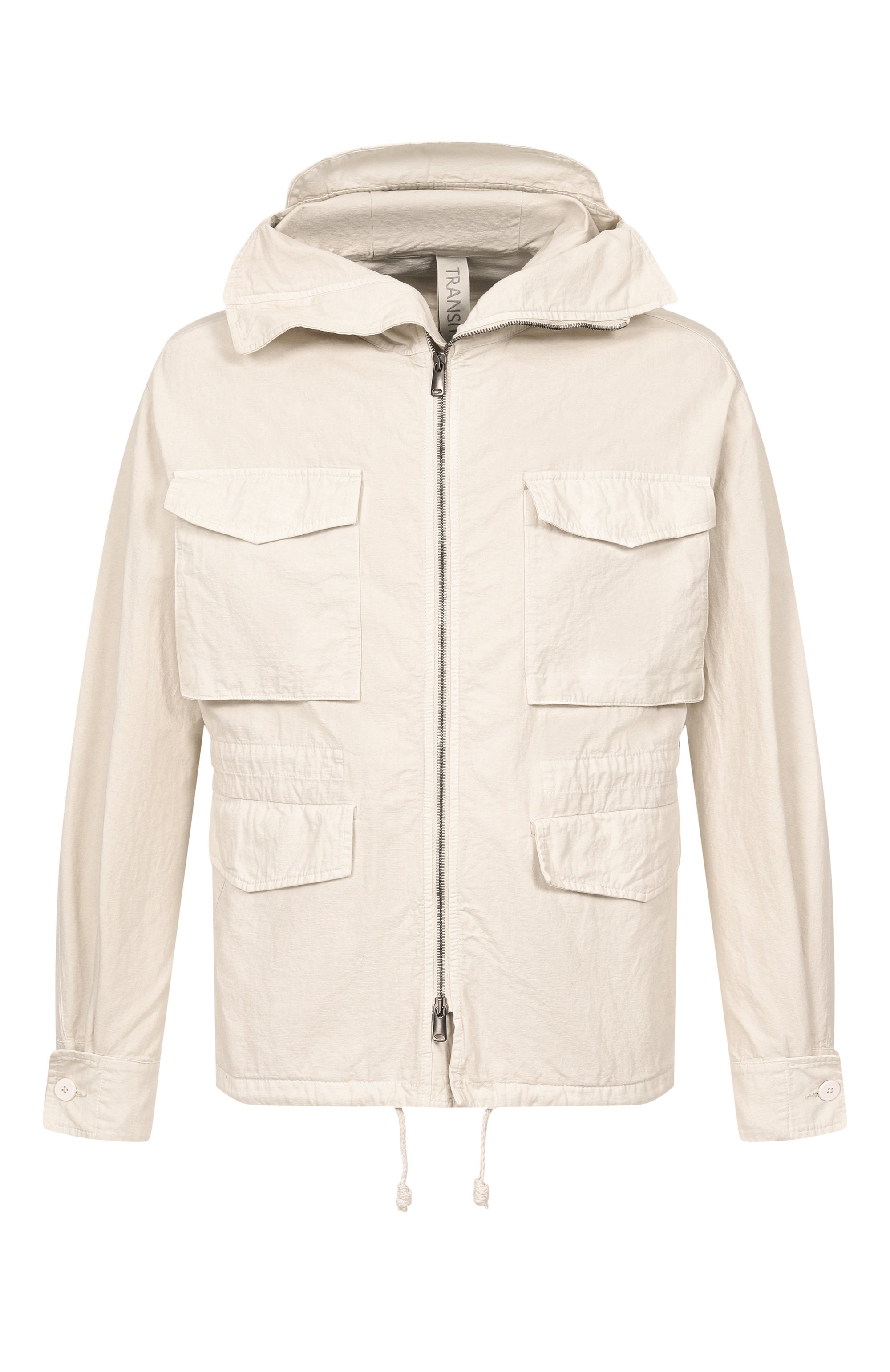 Куртка из хлопка и льна TRANSIT кремового цвета по цене 79950 руб., арт. CFUTRCE142, фото 1 Куртка из хлопка и льна TRANSIT, арт. CFUTRCE142, фото 1
