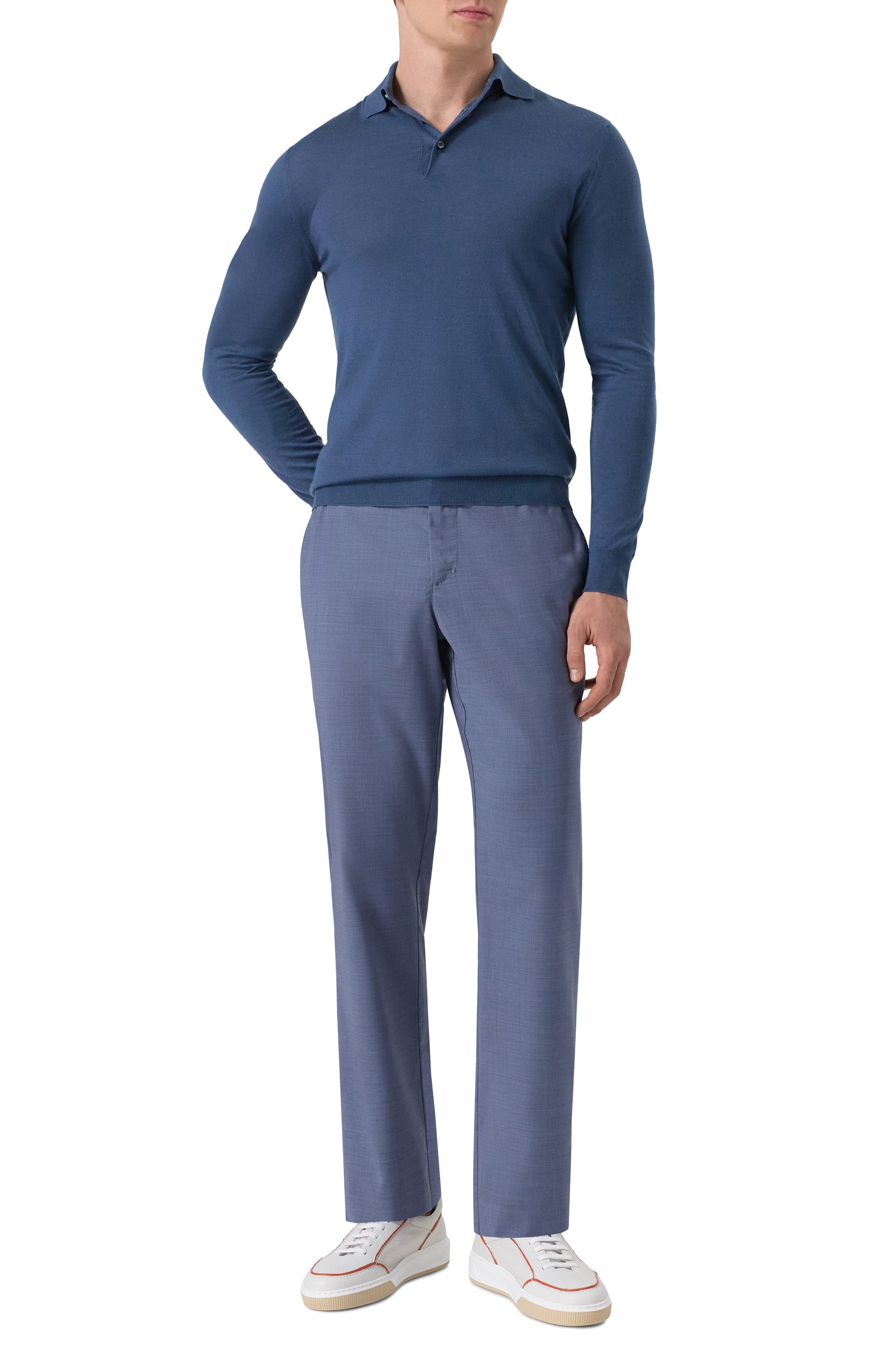 Поло из кашемира и шелка FEDELI, арт. MU007091, фото 2