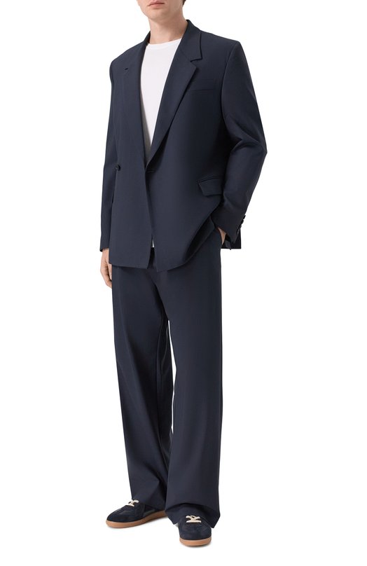 Шерстяные брюки MSGM 4040MP13/267100 Синий  4040MP13/267100 Фото 2