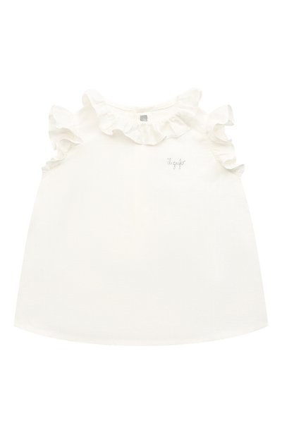 Комплект из топа и шорт IL GUFO серого цвета по цене 15850 руб., арт. P23DP424L1012/3M-9M, фото 2 Комплект из топа и шорт IL GUFO, арт. P23DP424L1012/3M-9M, фото 2