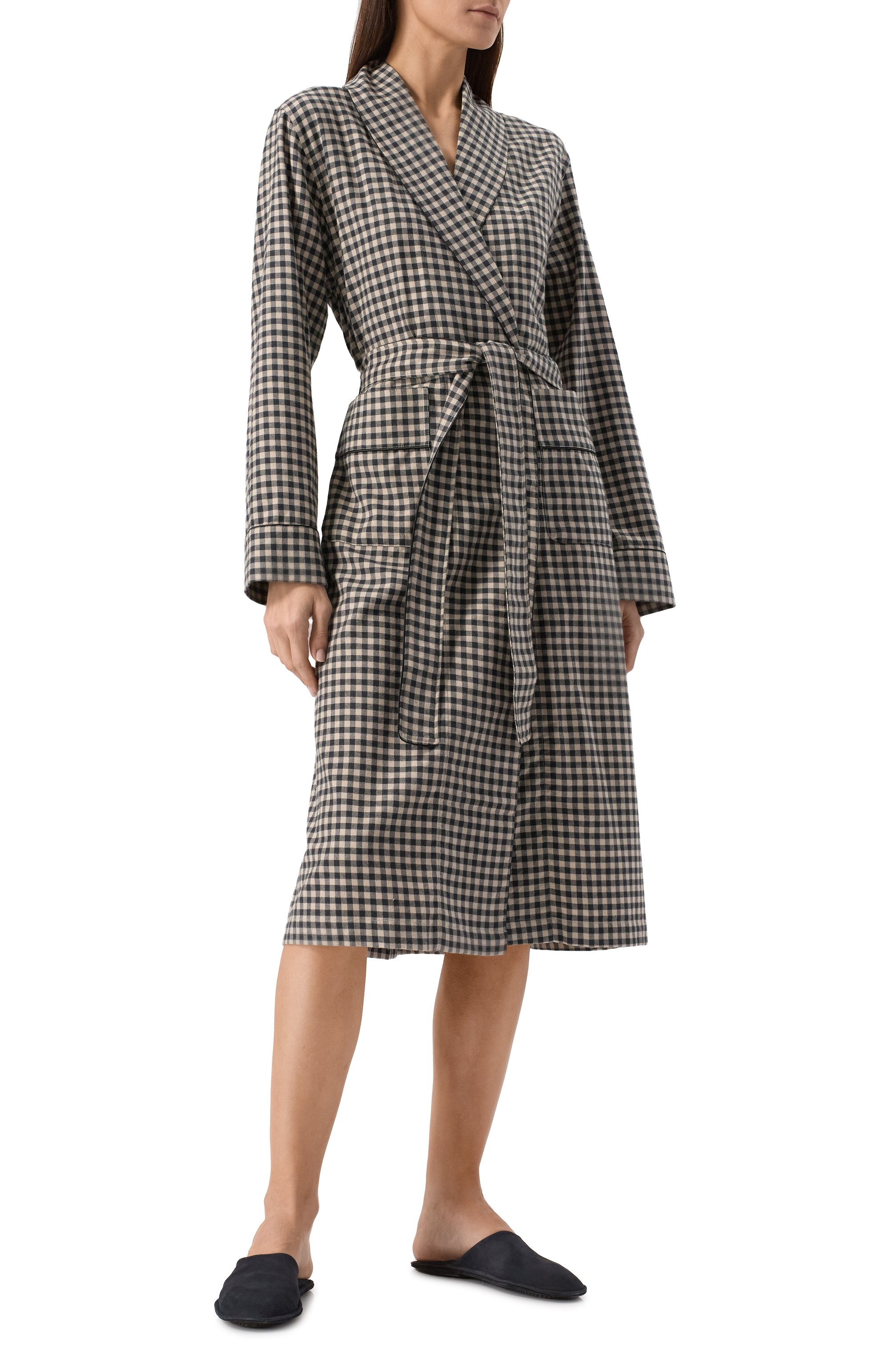 Халат из хлопка и шерсти ZIMMERLI, арт. 4600-13200, фото 2