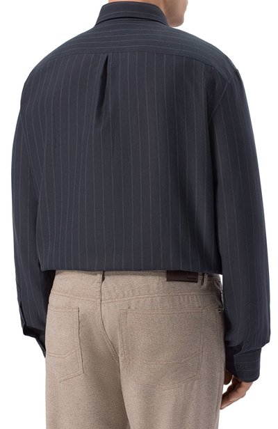 Рубашка из лиоцелла и хлопка BRUNELLO CUCINELLI, арт. MY6610621, фото 4