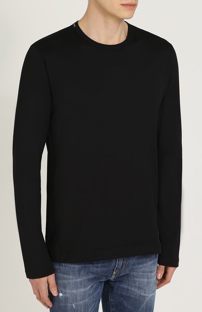 Хлопковый лонгслив с круглым вырезом DOLCE & GABBANA, арт. 0101/G8HJ7T/FU7EQ, фото 3
