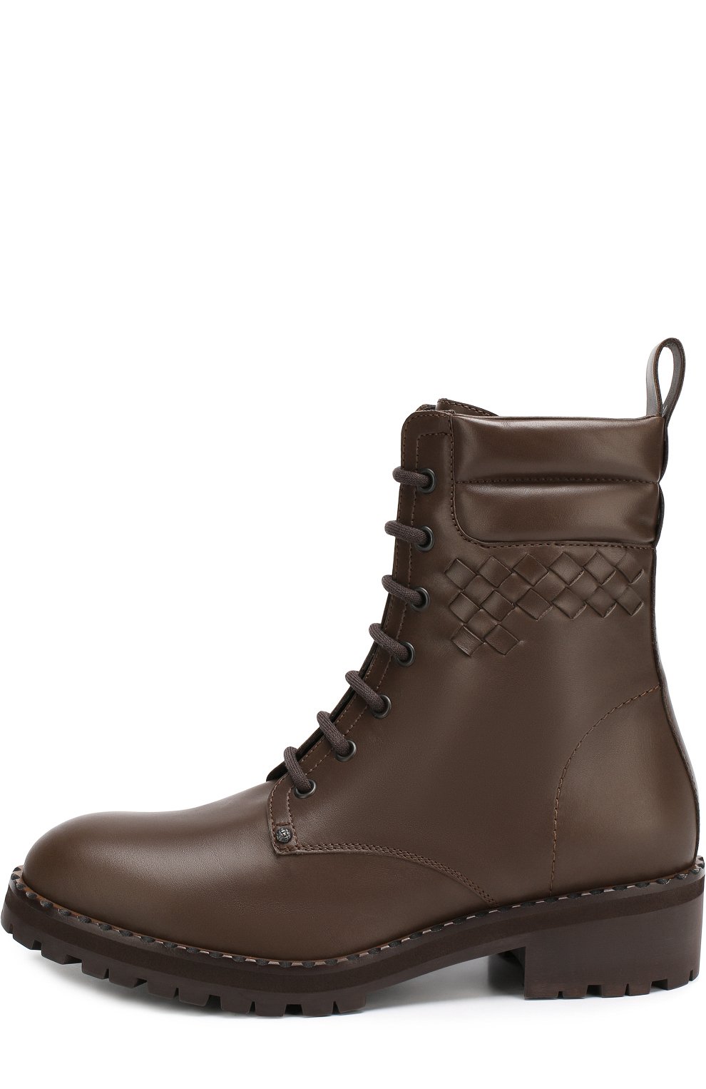 Кожаные ботинки с плетением intrecciato BOTTEGA VENETA, арт. 474706/V0282, фото 3