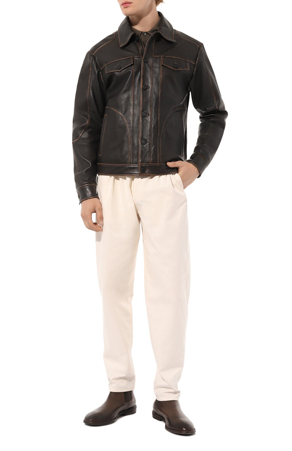 Кожаная куртка-рубашка TRUSSARDI, арт. 52S00918-2P000321, фото 2