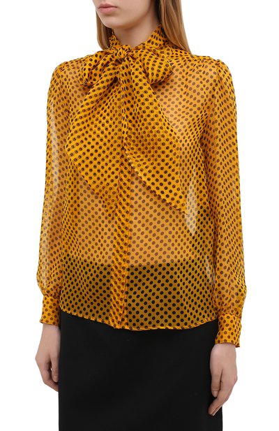 Шелковая блузка SAINT LAURENT, арт. 641458/Y7B86, фото 3