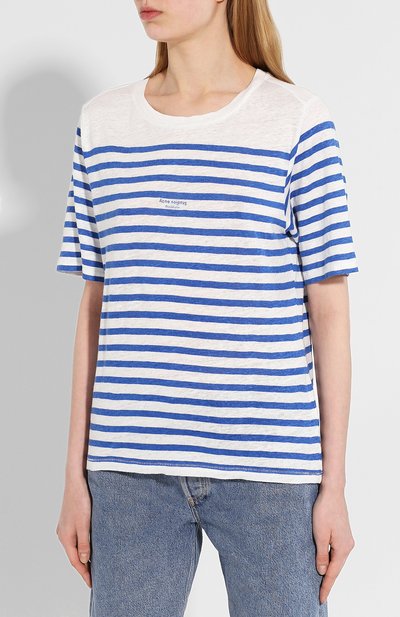 Льняная футболка ACNE STUDIOS, арт. AL0011/W, фото 3