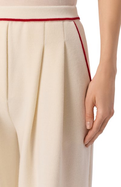 Шерстяные брюки AND THE BRAND кремового цвета по цене 72200 руб., арт. W27-P086-1202-1160, фото 5 Шерстяные брюки AND THE BRAND, арт. W27-P086-1202-1160, фото 5