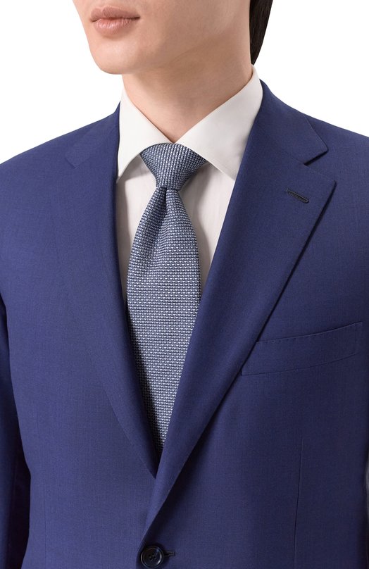 Шелковый галстук Brioni 062I00/PD468 Голубой  062I00/PD468 Фото 2