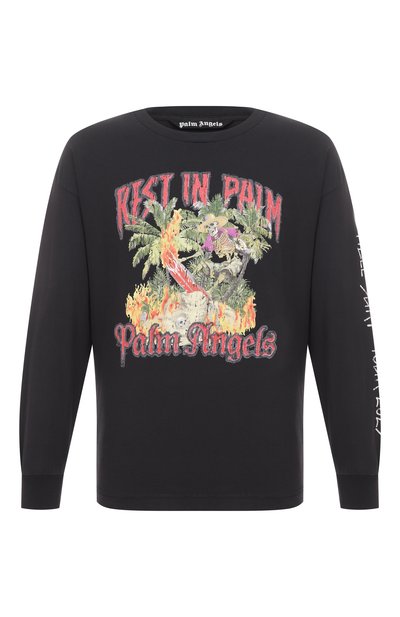 Мужская хлопковый лонгслив PALM ANGELS, арт. PMAB058F25JER004