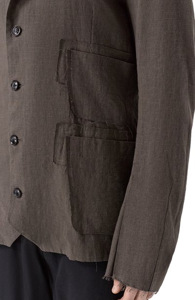 Двусторонний пиджак из вискозы и льна 139DEC, арт. SUT617-GRE-HEMP, фото 5
