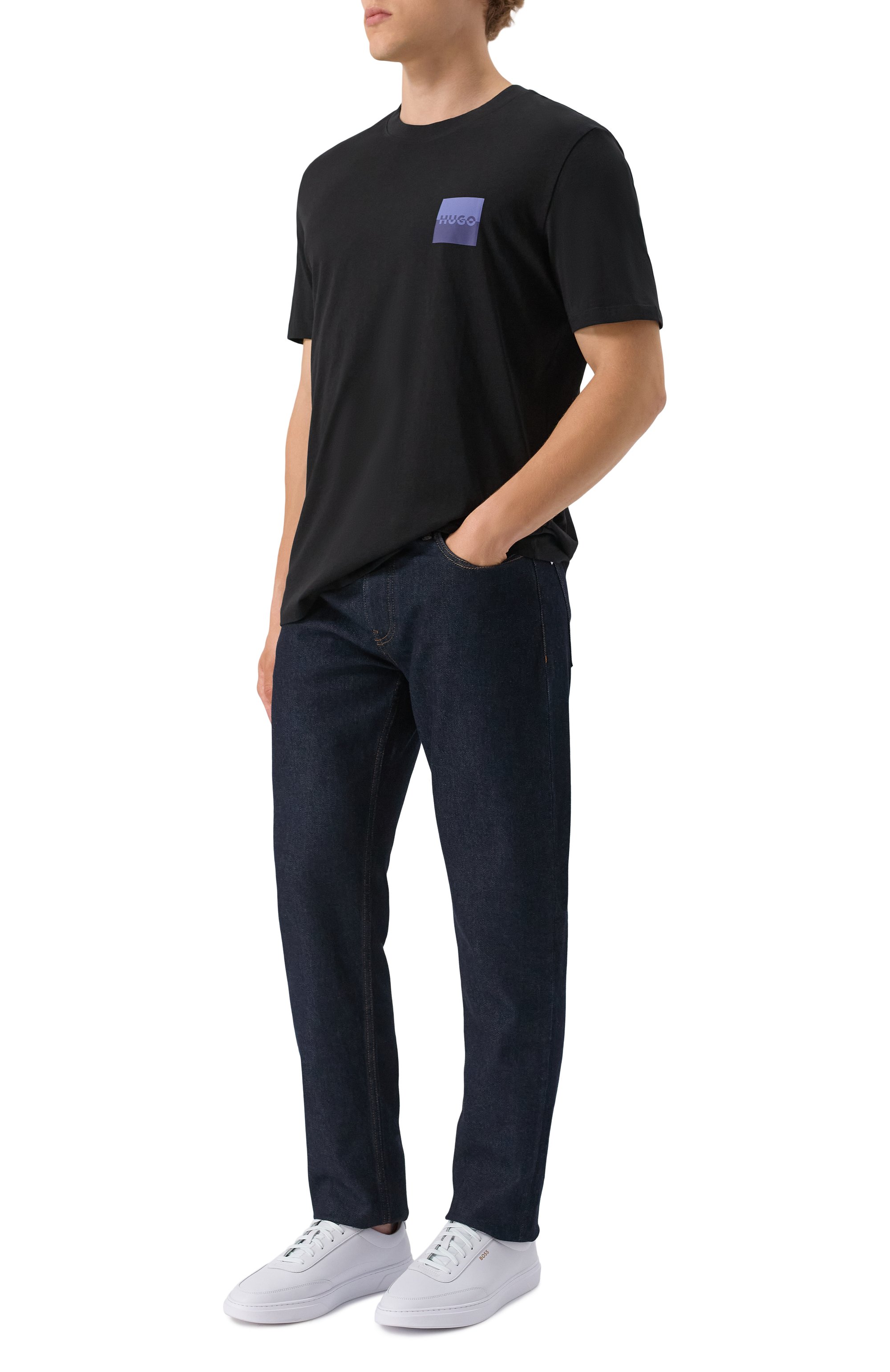 Хлопковая футболка HUGO, арт. 50544458, фото 2
