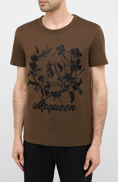 Хлопковая футболка ALEXANDER MCQUEEN, арт. 624177/QPZ63, фото 3