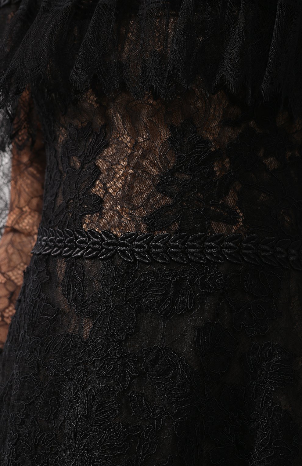 Кружевное платье-макси с оборками ZUHAIR MURAD, арт. DRP18022/NFLA001, фото 5