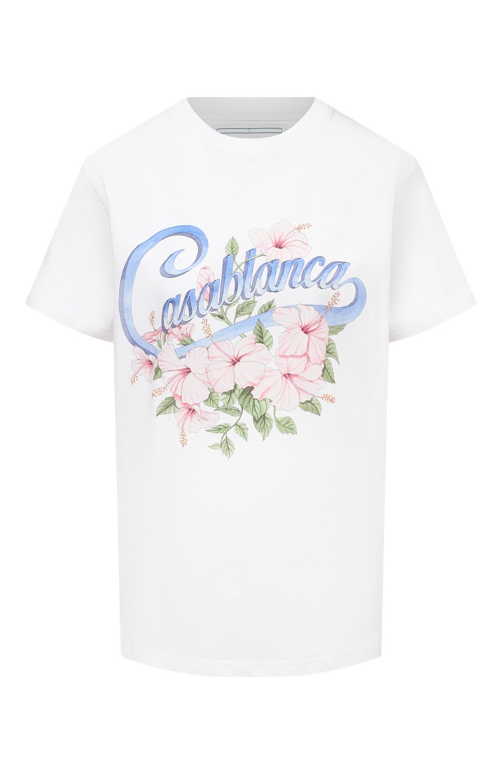 Хлопковая футболка CASABLANCA, арт. WS21-TS-002 WHITE - HIBISCUS, фото 1