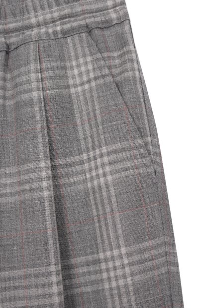 Брюки из шерсти и шелка BRUNELLO CUCINELLI, арт. BZ430P503A, фото 3