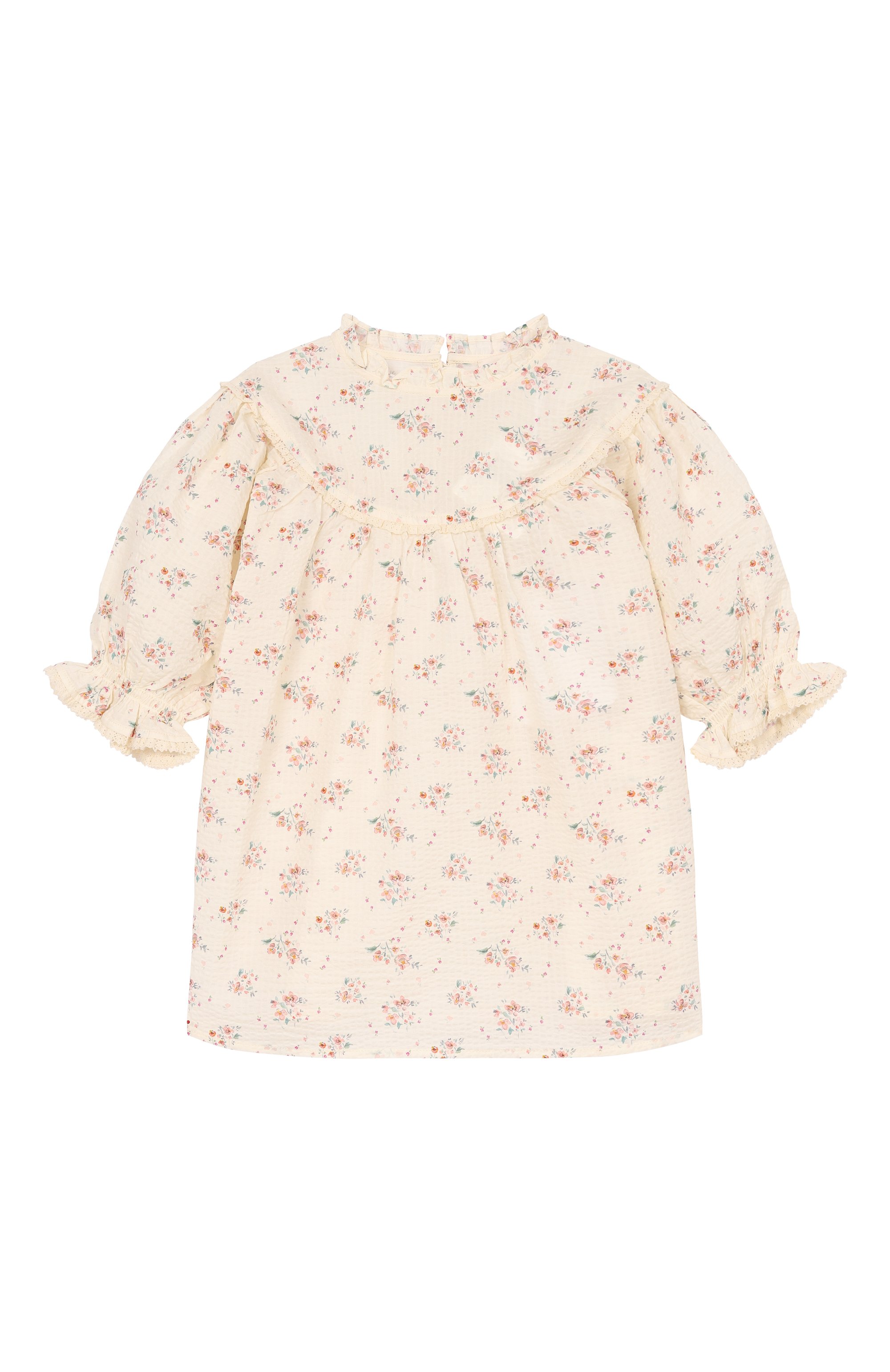 Хлопковая блузка C`ERA UNA VOLTA кремового цвета по цене 17070 руб., арт. SS26SI03421, фото 1 Хлопковая блузка C`ERA UNA VOLTA, арт. SS26SI03421, фото 1