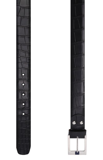 Ремень из кожи аллигатора ZILLI черного цвета по цене 424500 руб., арт. B01135M1010VPALB0, фото 3 Ремень из кожи аллигатора ZILLI, арт. B01135M1010VPALB0, фото 3