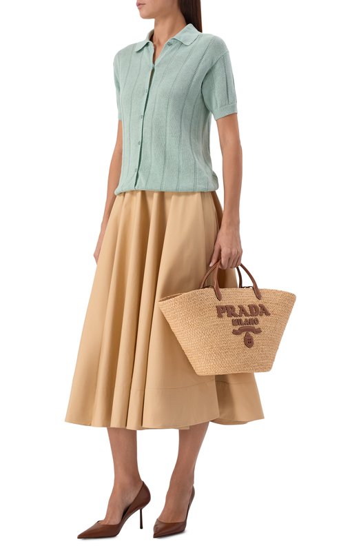 Сумка-тоут Prada 1BG470/2CXQ Бежевый  1BG470/2CXQ Фото 7