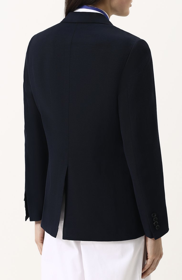 Однотонный жакет из смеси вискозы и льна KITON, арт. DG81GK09P7901000, фото 4