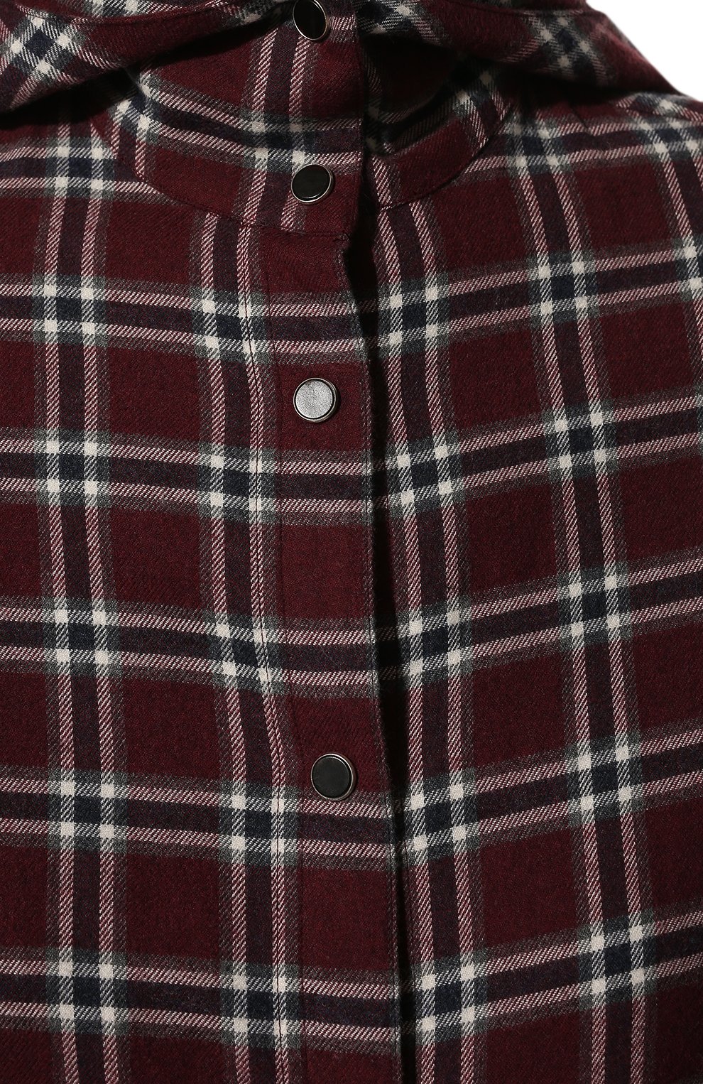 Хлопковая рубашка с капюшоном KITON бордового цвета по цене 111500 руб., арт. D54449H08260, фото 5 Хлопковая рубашка с капюшоном KITON, арт. D54449H08260, фото 5