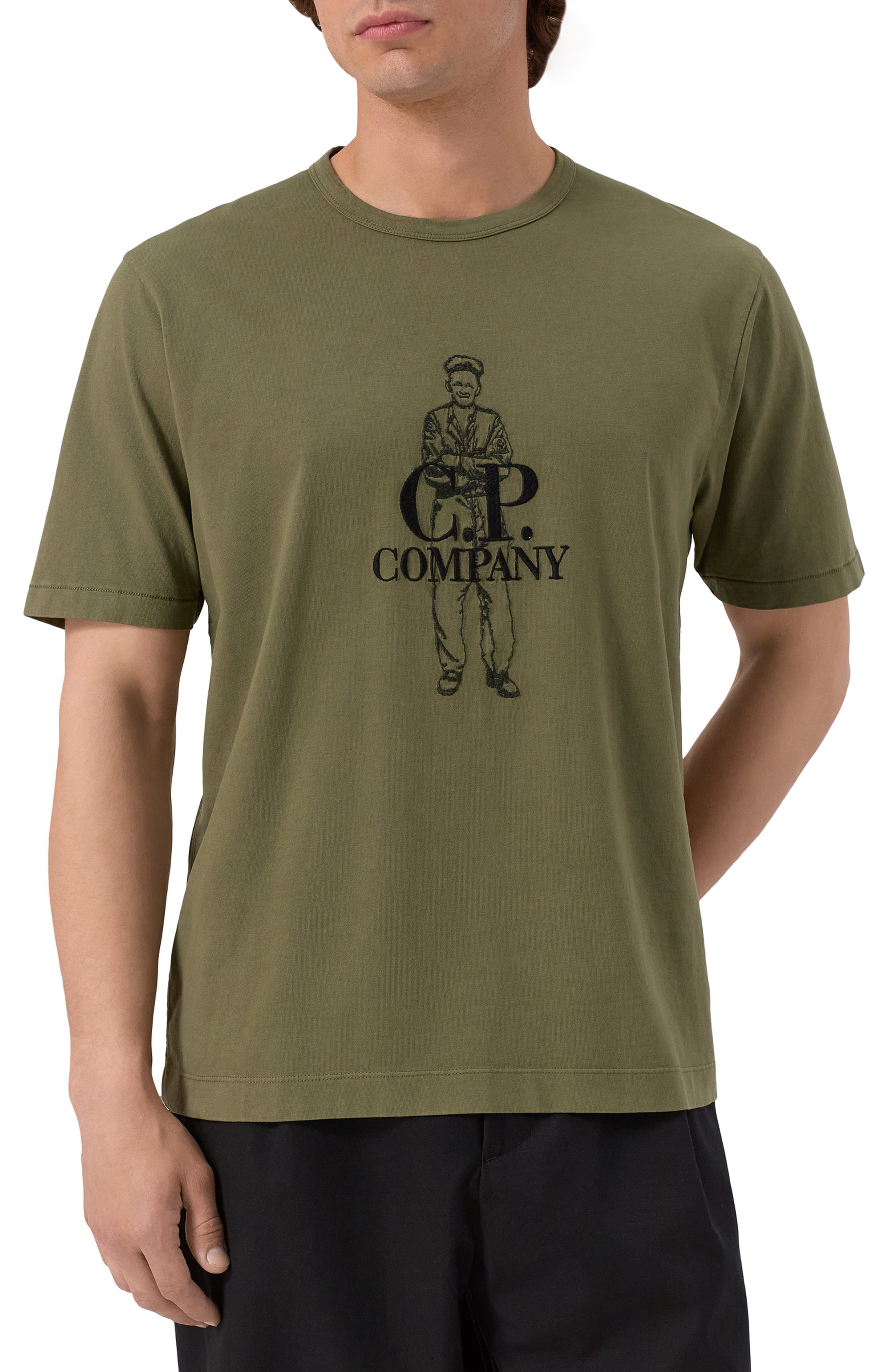 Хлопковая футболка C.P. COMPANY, арт. 18CMTS288A0060570, фото 3