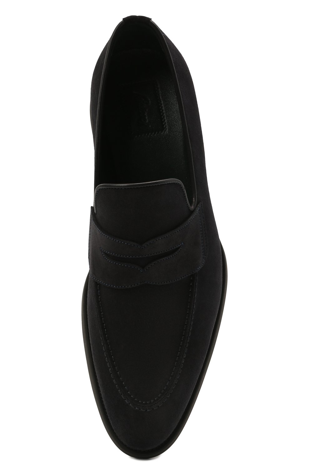 Замшевые пенни-лоферы BRIONI темно-синего цвета по цене 94500 руб., арт. QEI50L/09708, фото 5 Замшевые пенни-лоферы BRIONI, арт. QEI50L/09708, фото 5