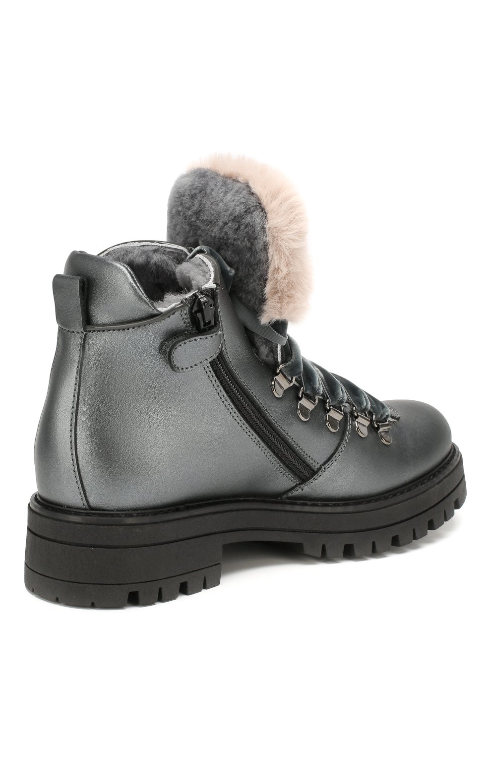 Кожаные ботинки с меховой отделкой SIMONETTA, арт. SITR0014/S0FTY/35-40, фото 3