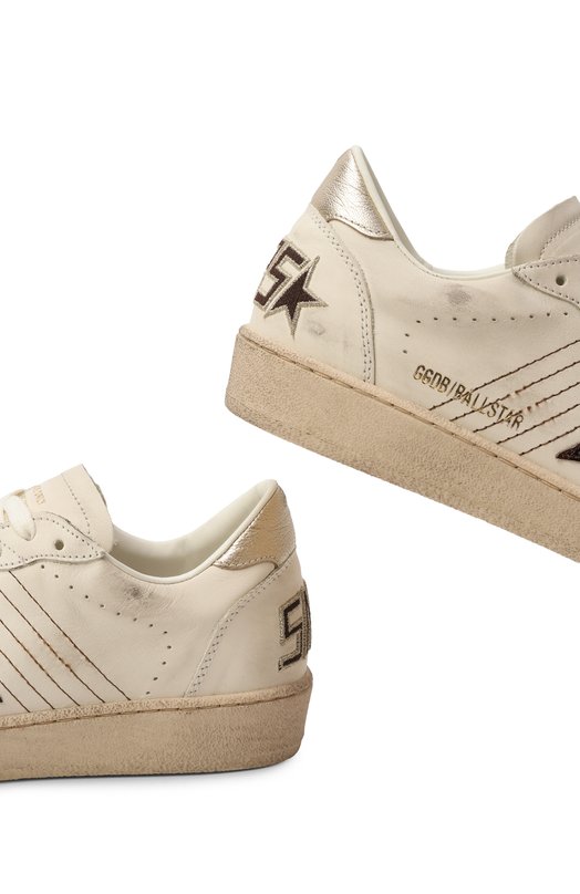 Кожаные кеды Ball Star Golden Goose Deluxe Brand GWF00117.F007296 Кремовый  GWF00117.F007296 Фото 7