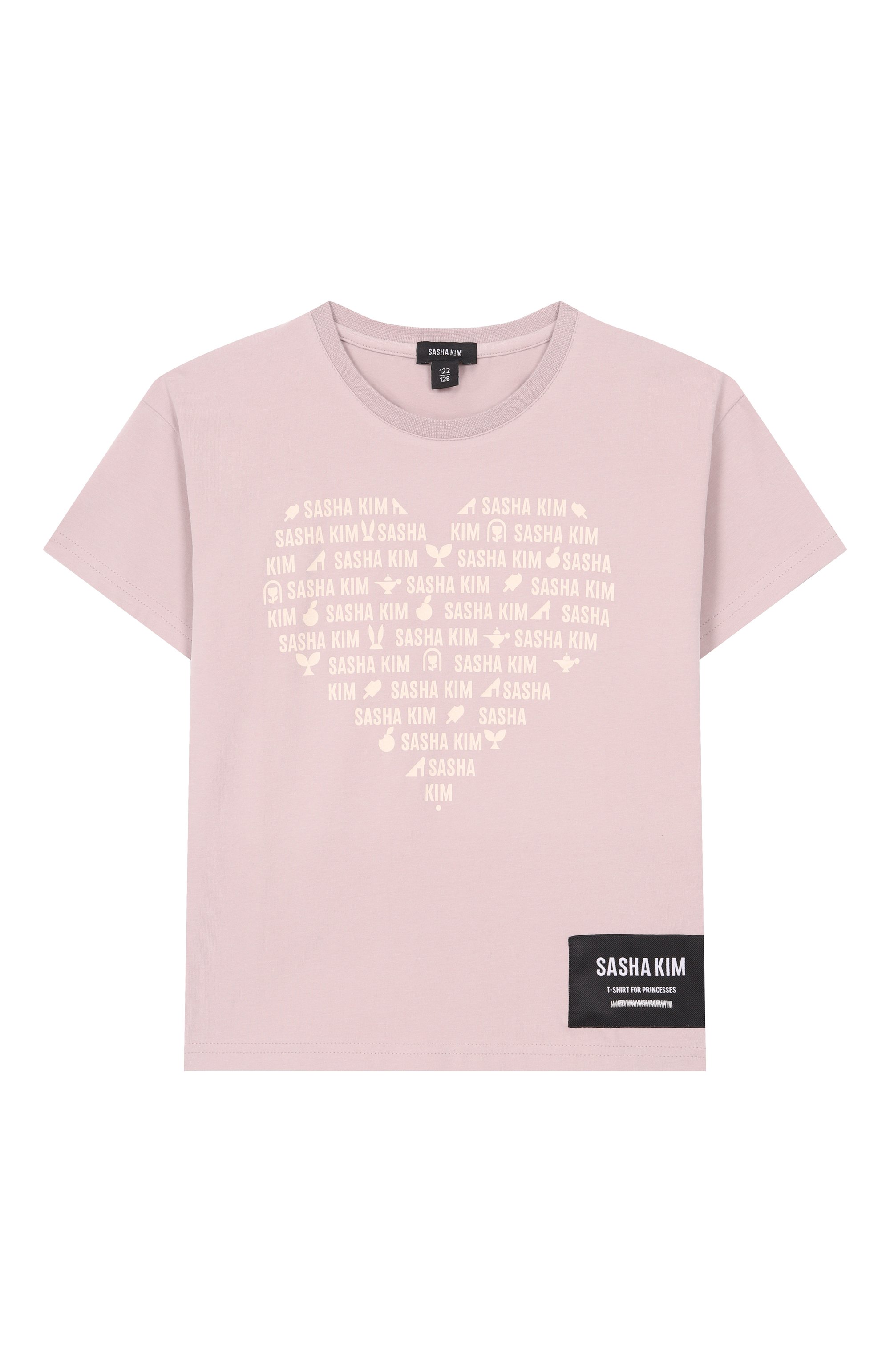 Хлопковая футболка SASHA KIM сиреневого цвета по цене 6250 руб., арт. SK-00000621, фото 1 Хлопковая футболка SASHA KIM, арт. SK-00000621, фото 1