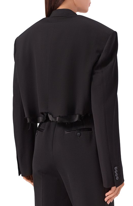 Жакет из вискозы и шерсти Balenciaga 839295/TRT01 Чёрный  839295/TRT01 Фото 4