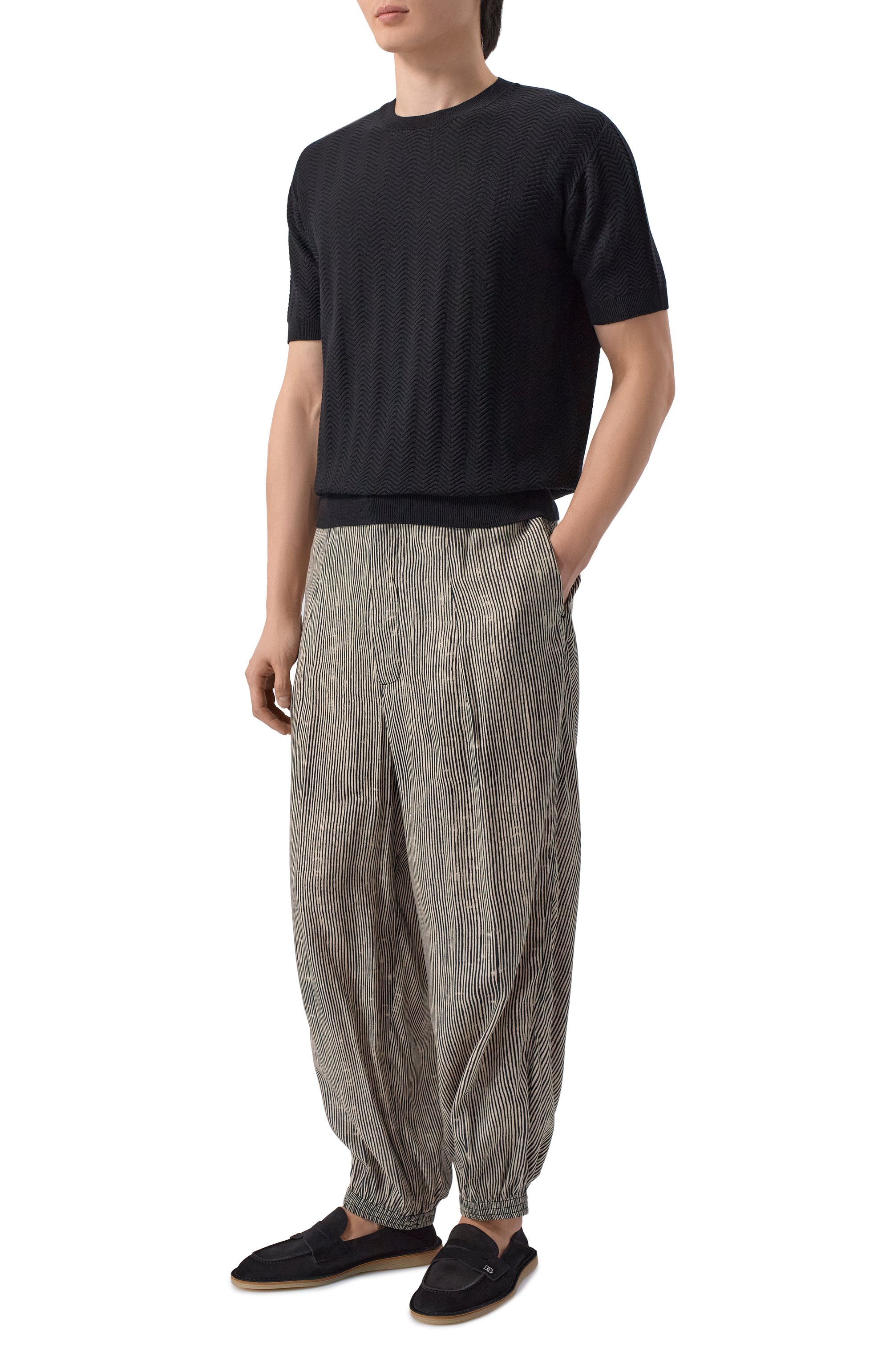 Джоггеры из лиоцелла и вискозы EMPORIO ARMANI, арт. EM005490/AF14214, фото 2