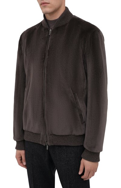 Бомбер из меха норки KITON серого цвета по цене 2515000 руб., арт. UW0819V03S22, фото 3 Бомбер из меха норки KITON, арт. UW0819V03S22, фото 3