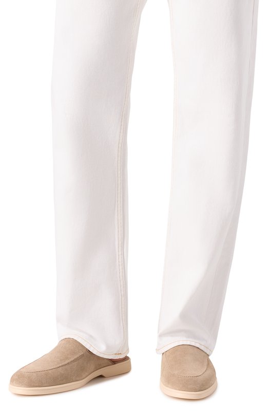 Замшевые сабо Doucal's DU3417NWMAUF009G Бежевый  DU3417NWMAUF009G Фото 3