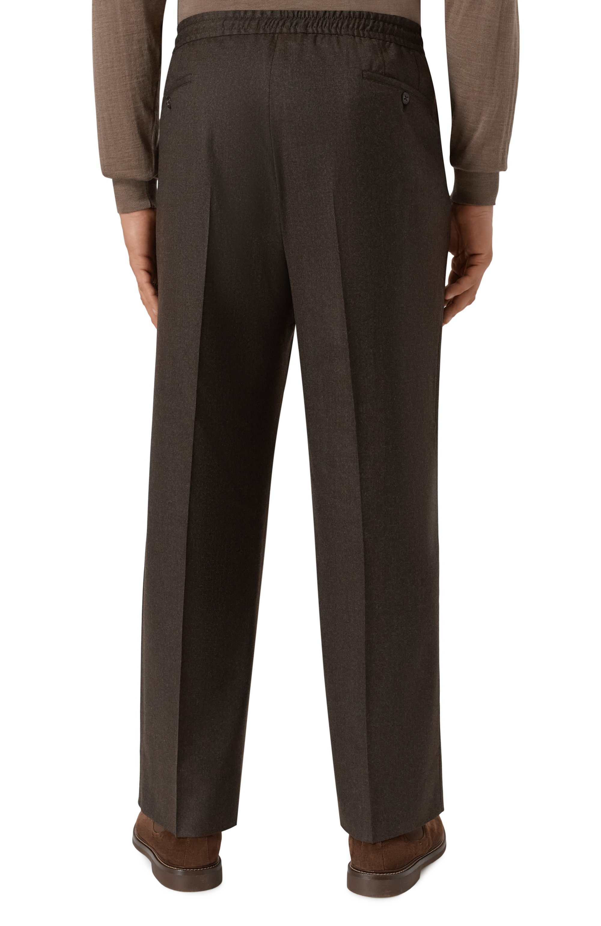 Шерстяные брюки CORNELIANI темно-коричневого цвета по цене 54850 руб., арт. 264L27-2618111, фото 4 Шерстяные брюки CORNELIANI, арт. 264L27-2618111, фото 4