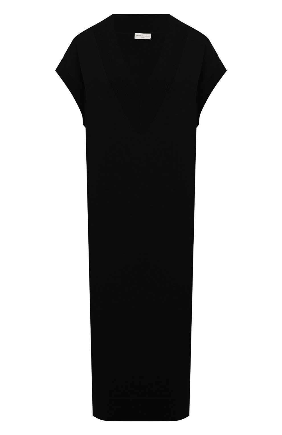 Шерстяное платье DRIES VAN NOTEN черного цвета по цене 65950 руб., арт. 212-011212-3700, фото 1 Шерстяное платье DRIES VAN NOTEN, арт. 212-011212-3700, фото 1