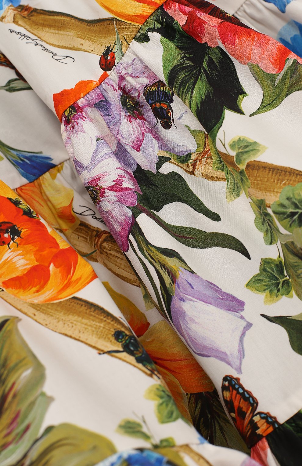 Хлопковая юбка свободного кроя с принтом и эластичным поясом DOLCE & GABBANA, арт. L52I71/FS57R/2-6, фото 3