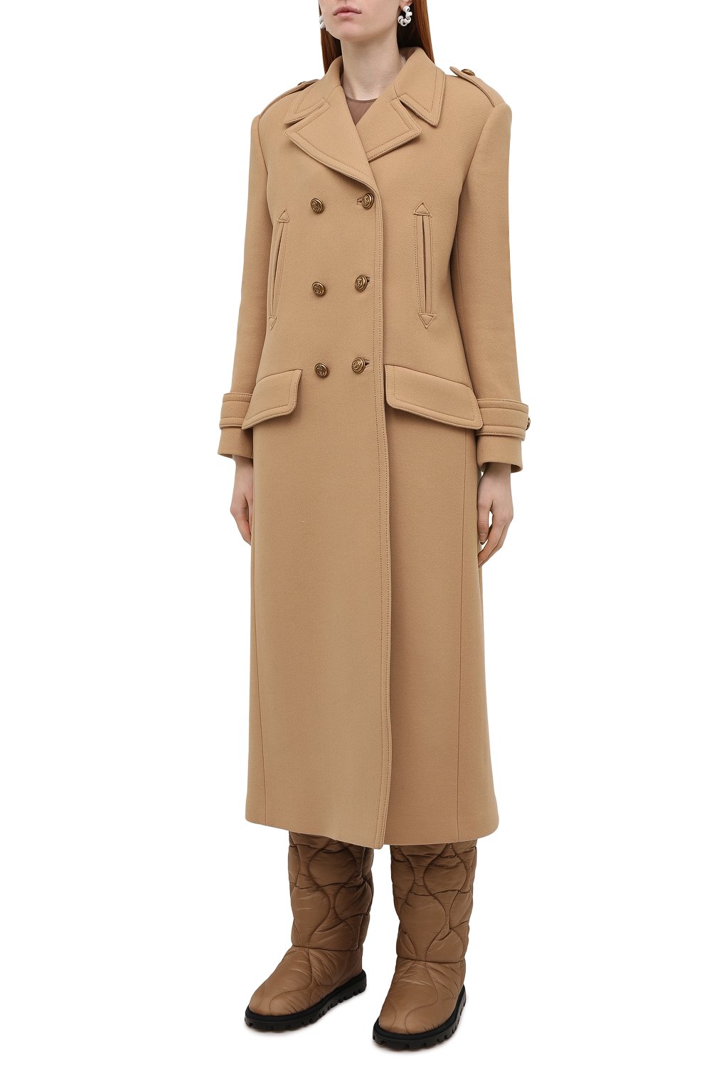Шерстяное пальто MIU MIU бежевого цвета по цене 350000 руб., арт. MS1867-1ZUQ-F0040, фото 3 Шерстяное пальто MIU MIU, арт. MS1867-1ZUQ-F0040, фото 3