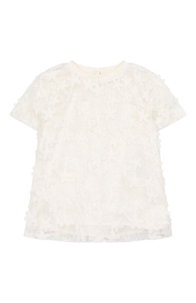 Детский топ BALMAIN молочного цвета по цене 45950 руб., арт. BY5A81 | Фото 1 Топ BALMAIN, арт. BY5A81