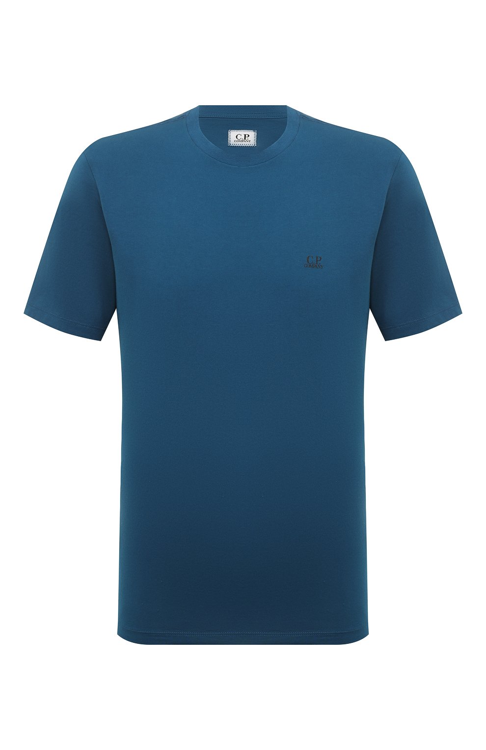 Хлопковая футболка C.P. COMPANY синего цвета по цене 12650 руб., арт. 16CMTS044A005100W, фото 1 Хлопковая футболка C.P. COMPANY, арт. 16CMTS044A005100W, фото 1