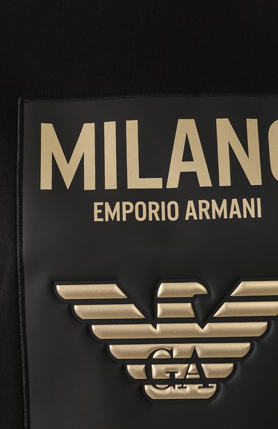 Хлопковый свитшот EMPORIO ARMANI черного цвета по цене 44150 руб., арт. 3H2M6T/2JVTZ, фото 5 Хлопковый свитшот EMPORIO ARMANI, арт. 3H2M6T/2JVTZ, фото 5