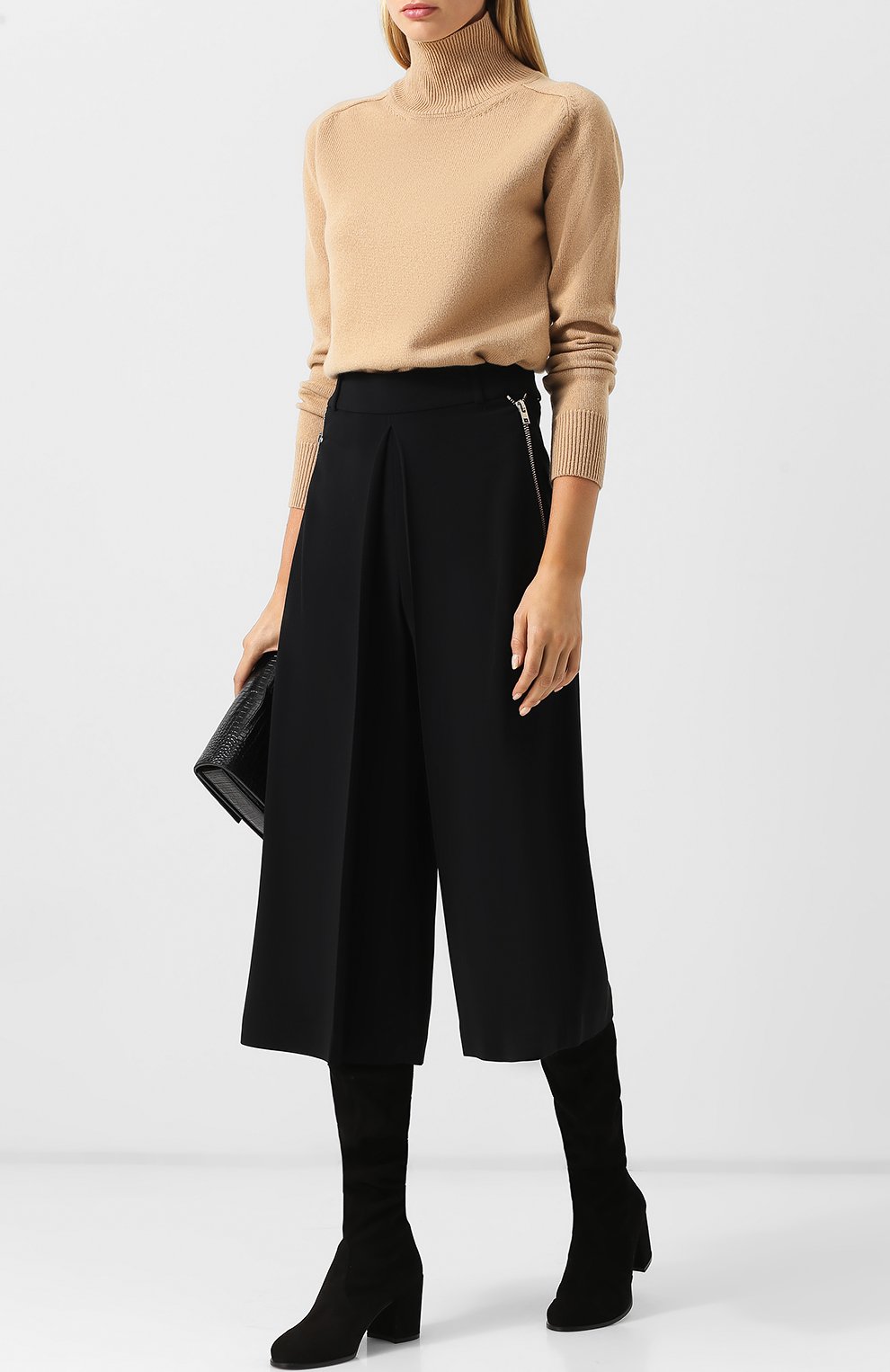 Замшевые ботфорты на устойчивом каблуке STUART WEITZMAN, арт. YL99100, фото 2