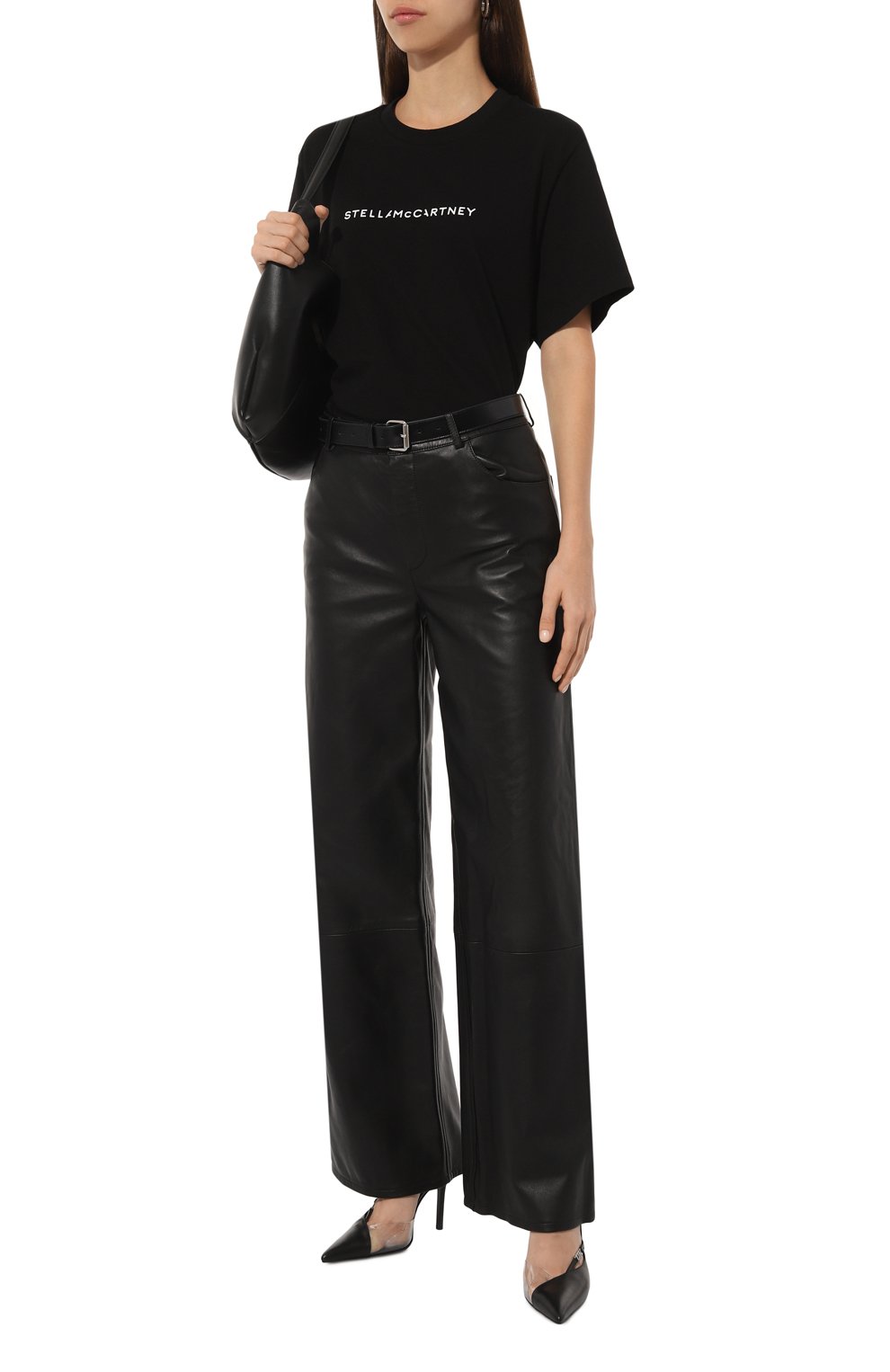 Хлопковая футболка STELLA MCCARTNEY черного цвета по цене 33900 руб., арт. 6J0158/3SPY48, фото 2 Хлопковая футболка STELLA MCCARTNEY, арт. 6J0158/3SPY48, фото 2