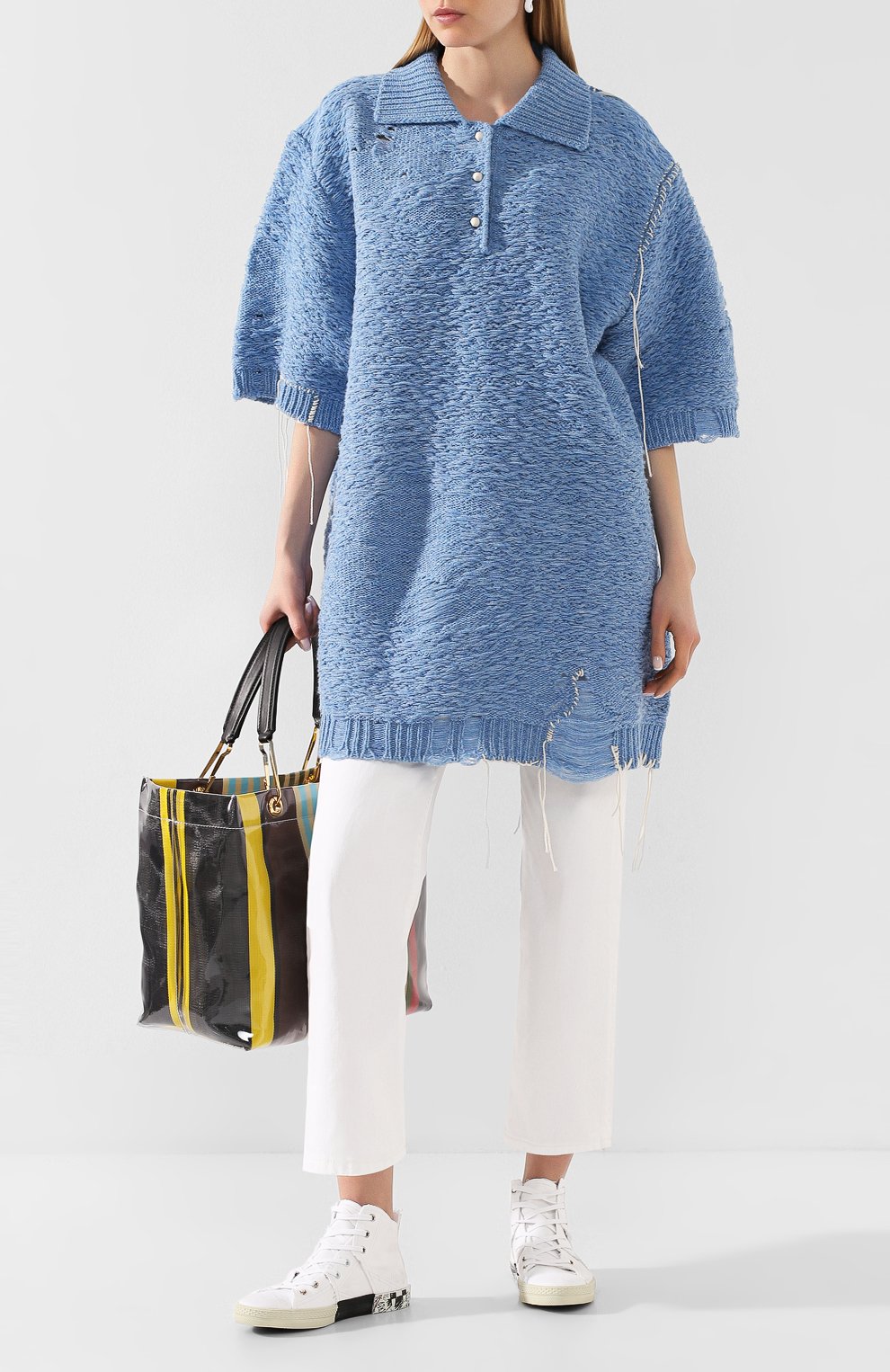 Текстильные кеды MAISON MARGIELA белого цвета по цене 65200 руб., арт. S58WS0127/P1875, фото 2 Текстильные кеды MAISON MARGIELA, арт. S58WS0127/P1875, фото 2