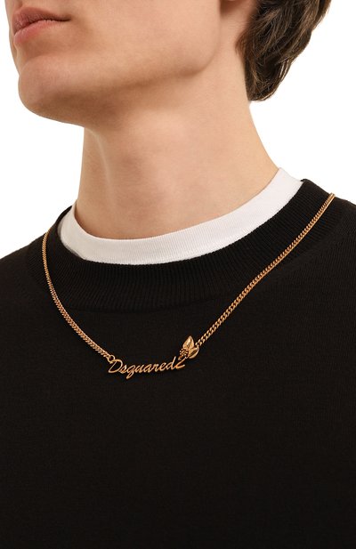 Цепь DSQUARED2 золотого цвета по цене 14600 руб., арт. NEM0169 37200001, фото 2 Цепь DSQUARED2, арт. NEM0169 37200001, фото 2