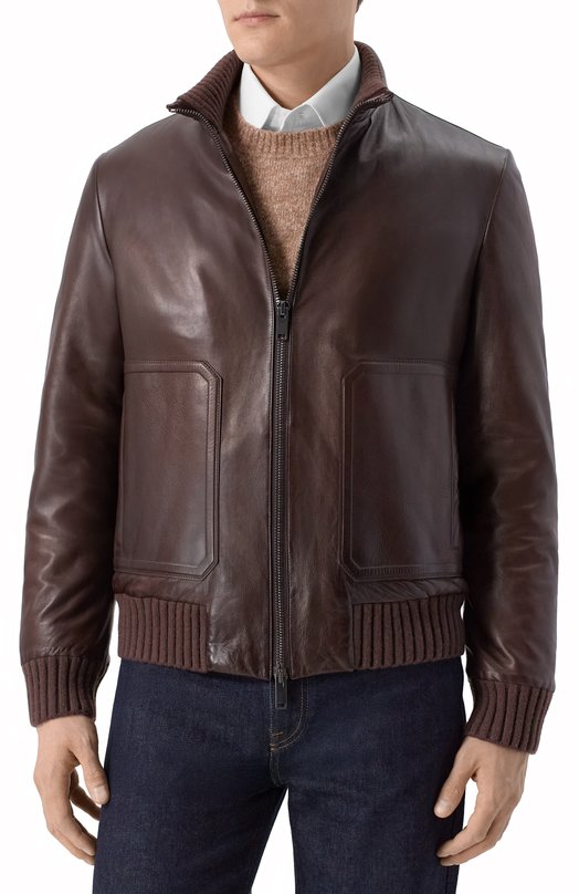 Кожаный бомбер MVST ZECK-ES4250/Z2764-1 Коричневый  ZECK-ES4250/Z2764-1 Фото 3