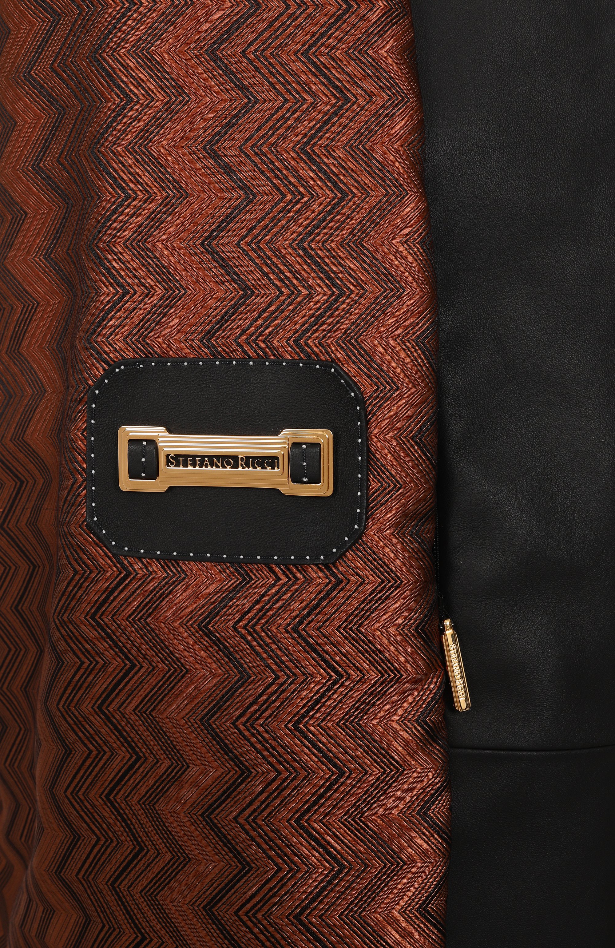 Кожаный бомбер STEFANO RICCI черного цвета по цене 782000 руб., арт. M7J4300060/NPGLLU, фото 7 Кожаный бомбер STEFANO RICCI, арт. M7J4300060/NPGLLU, фото 7