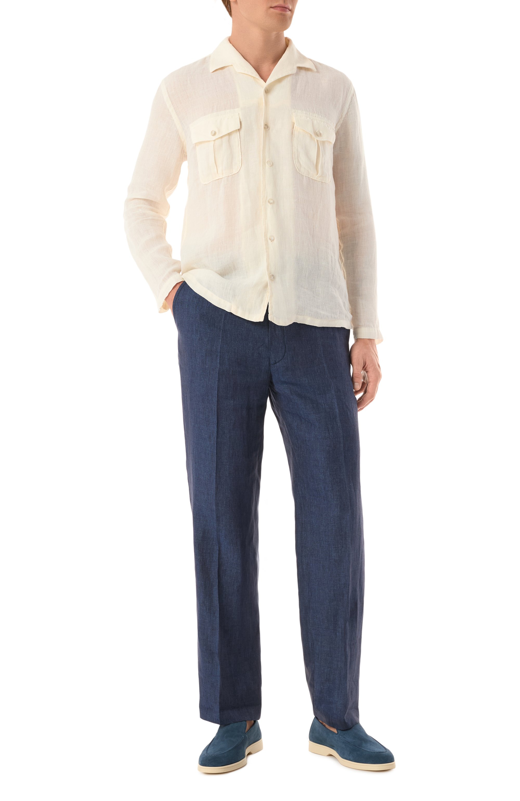 Льняные брюки CORNELIANI, арт. 254L27-2514159, фото 2