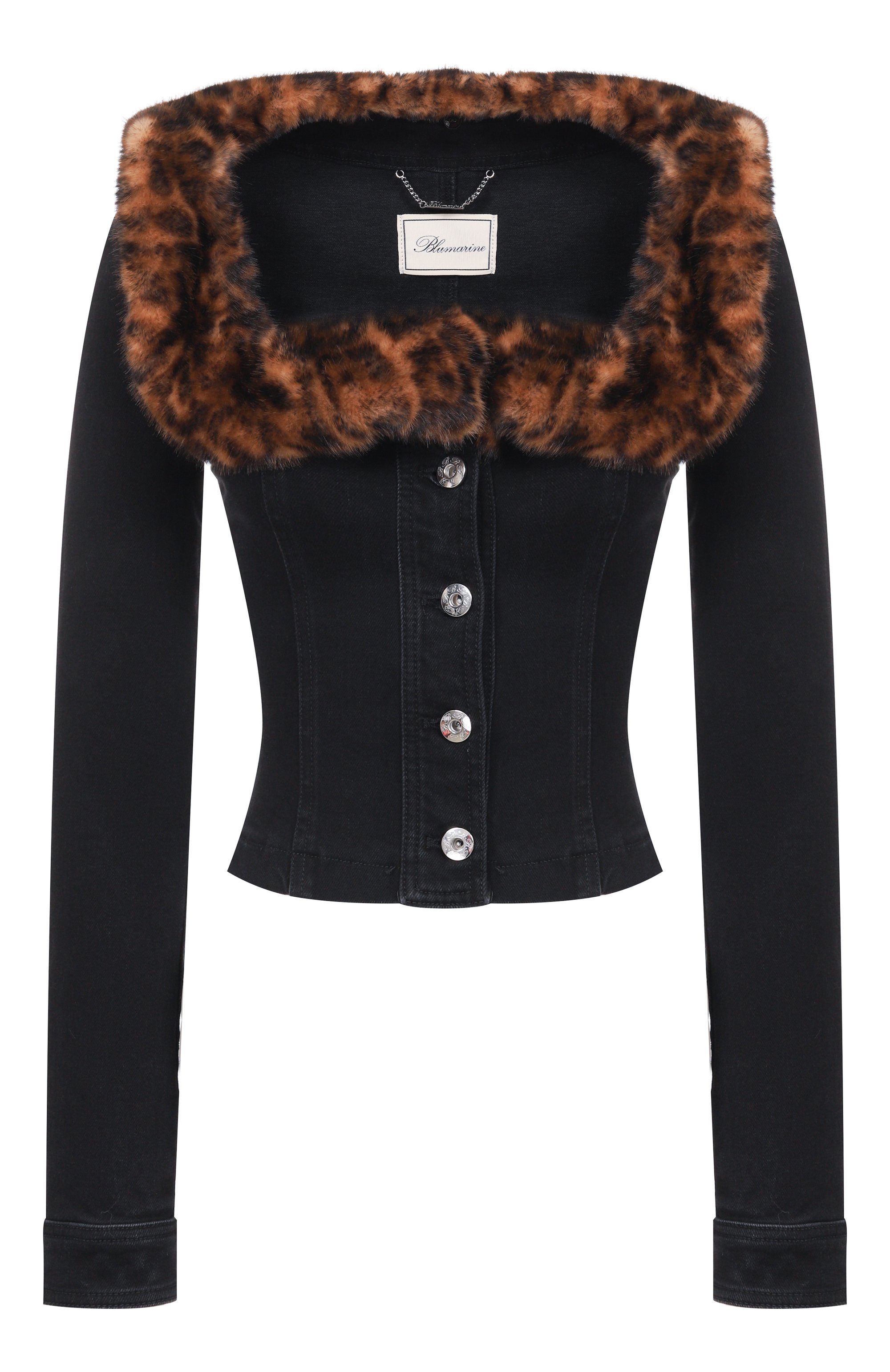 Джинсовый жакет с отделкой мехом BLUMARINE, арт. 2J206A, фото 1